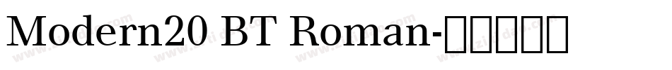 Modern20 BT Roman字体转换